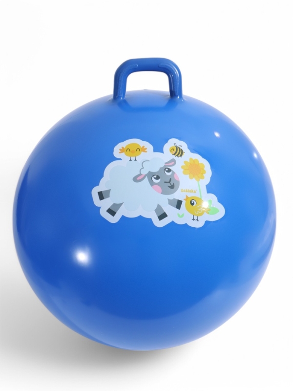 Мяч прыгун с ручкой 65 см, 520 гр, цвета микс