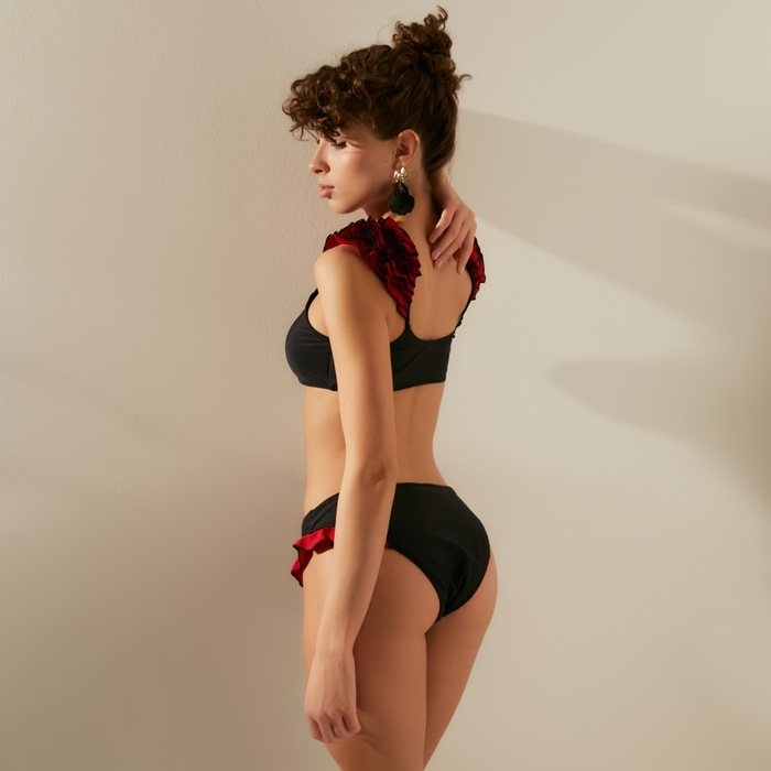 Купальник женский раздельный MINAKU Купальник женский раздельный MINAKU "Carmen", размер 42, цвет красно-чёрный