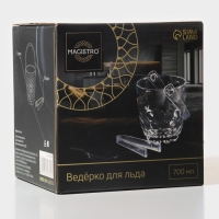 Ведро для льда стеклянное с щипцами Magistro «Верона», 700 мл Ведро для льда стеклянное с щипцами Magistro «Верона», 700 мл