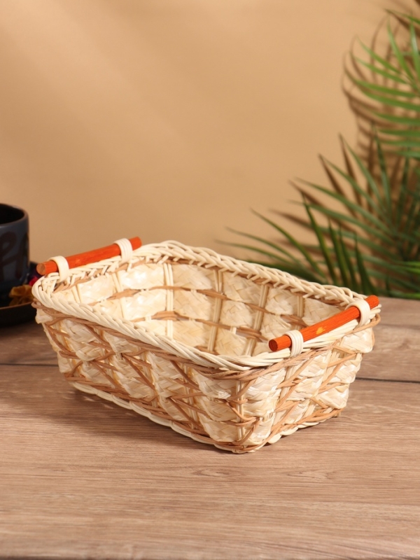 Корзина плетеная 23x17x9 см, ротанг