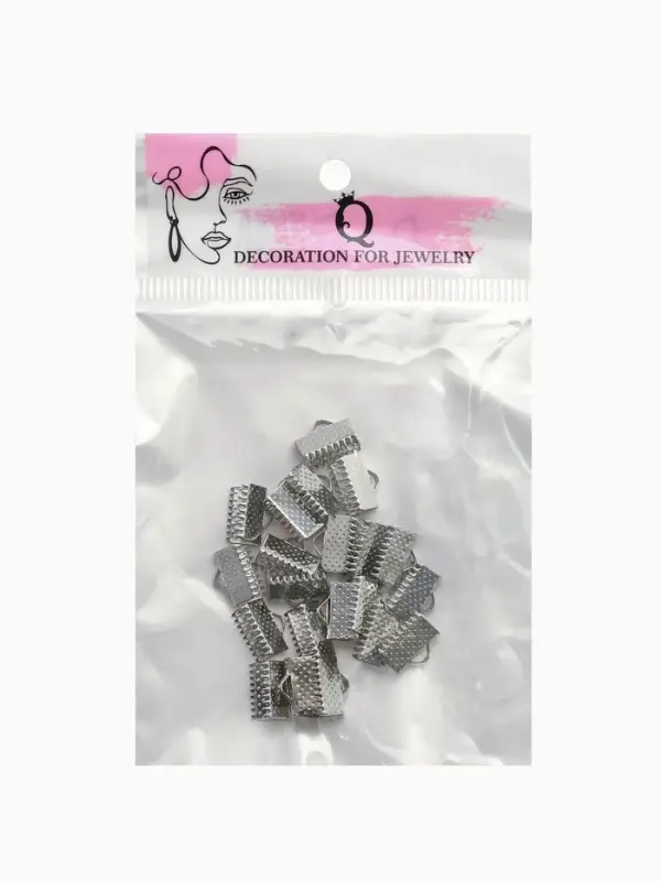 Зажим для ленты, (набор 20шт), цвет серебро, 10 мм, СМ-339