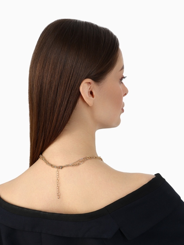 Кулон &laquo;Цепь&raquo; фламинго, цвет золото