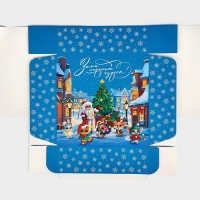 Подарочная коробка новогодняя складная &laquo;Зимних чудес&raquo;, 26 &times; 26 &times; 8 см