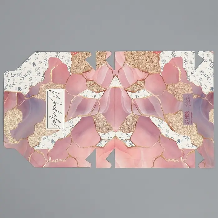 Кондитерская упаковка, коробка &laquo;Wonderful&raquo;, 14 х 14 х 3,5 см