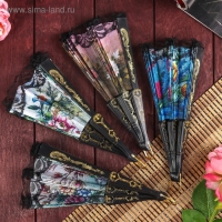 Веер пластик "Цветы" МИКС 24 см Веер пластик "Цветы" МИКС 24 см