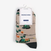 Носки мужские, цвет хакки бежевый/танки, размер 42-43