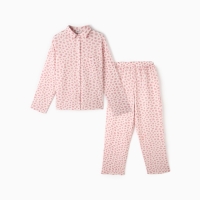 Комплект женский (рубашка, брюки) KAFTAN "Муслин: pink leopard" р. 48-50 Комплект женский (рубашка, брюки) KAFTAN "Муслин: pink leopard" р. 48-50