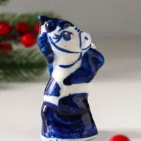 Сувенир "Конь на дыбах", 9х5 см, гжель