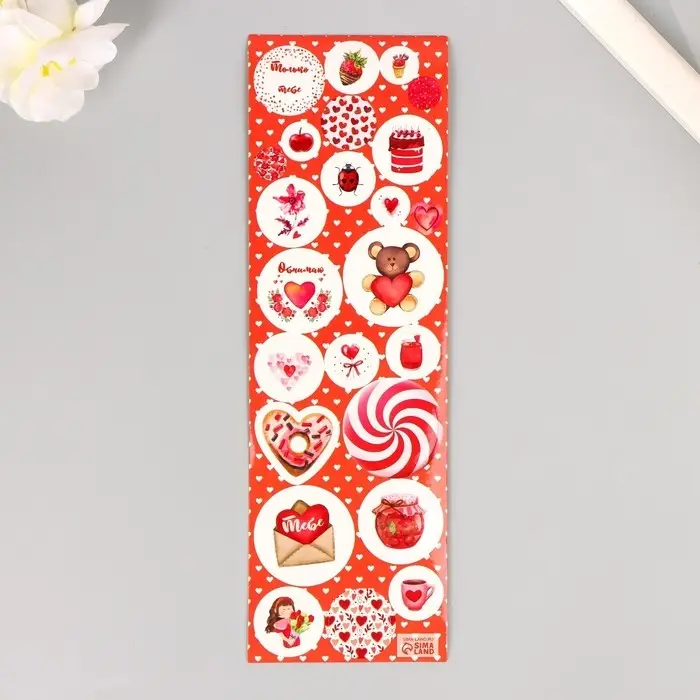 Наклейка для декора &laquo;Арт Узор. Любовь&raquo;, на листе, пластик, 6.5&times;19 см