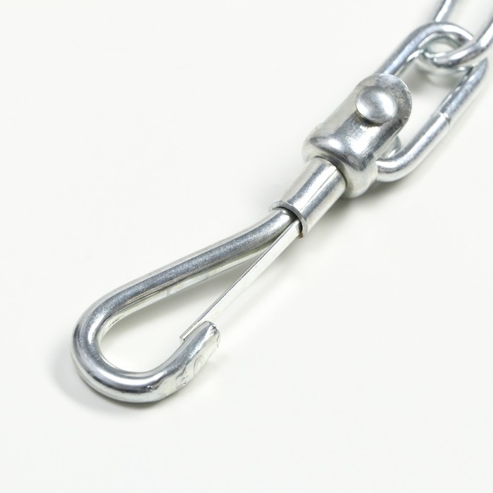 Цепь для привязи собак, сварные звенья, 1,8 м, калибр 50 мм, толщина проволки 4,5 мм