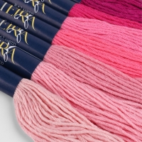 Набор ниток мулине хлопок 8&plusmn;1м (наб 7шт цена за наб) cпектр розовый TR