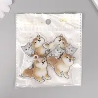 Декор для творчества акрил двусторонний "Собачка с котёнком" 4х5х0,4 см