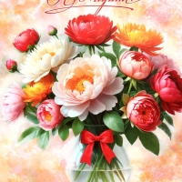 Пакет подарочный крафт "С 8 Марта!" 21 х 11 х 27 См Пакет подарочный крафт "С 8 Марта!" 21 х 11 х 27 См