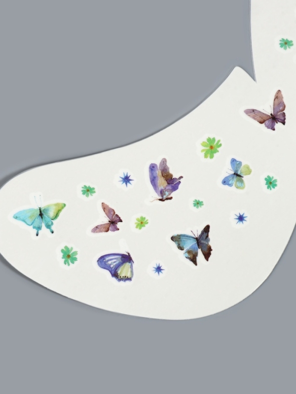 Татуировка для лица и тела &laquo;Веснушки. Бабочки&raquo;, 1 шт., зелёный