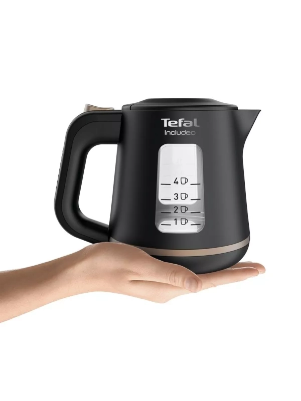 Электрический чайник Includeo KI533811, 1 л, 2400 Вт, черный