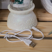 Светодиодная фигура «Свеча со снеговиком» 10 × 26 × 10 см, пластик, блёстки, батарейки ААх3 (не в комплекте), свечение RGB Светодиодная фигура «Свеча со снеговиком» 10 × 26 × 10 см, пластик, блёстки, батарейки ААх3 (не в комплекте), свечение RGB