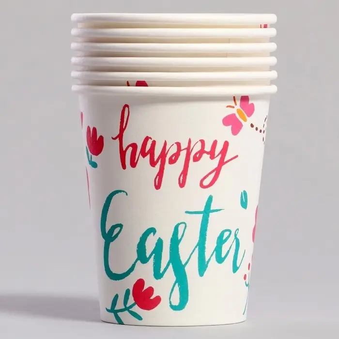 Стаканы бумажные одноразовые &laquo;Пасха&raquo;, 6 шт.