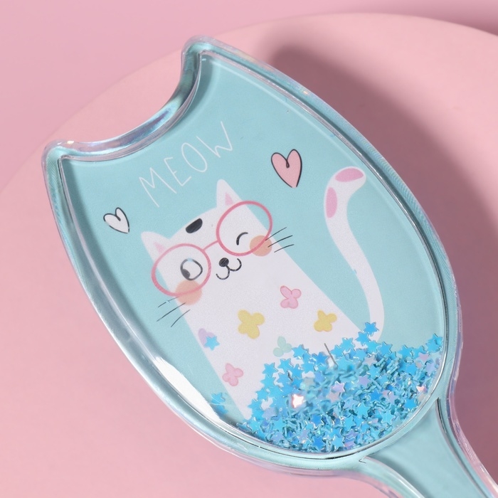 Расчёска - шейкер, 16 (±1) × 6 см, цвет голубой Расчёска - шейкер, 16 (±1) × 6 см, цвет голубой