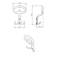 Крючок-вешалка №19, полимер, 25 шт.