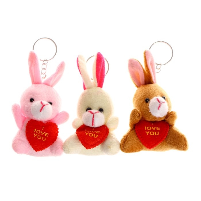 Подвеска &laquo;Заяц с сердцем&raquo;, цвета МИКС