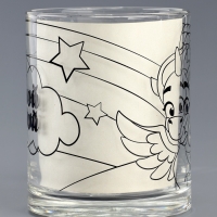 Роспись стеклянной кружки красками "Самой милой" Единорожка