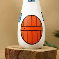 Сувенир &laquo;Домик Грибок&raquo;, 10&times;10&times;21 см, дерево, бело-красный