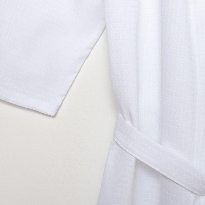 Халат вафельный женский Экономь и Я рукав 3/4 цвет белый размер 50-52, 100% хлопок, 200 г/м2