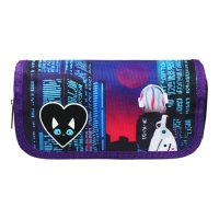 Пенал мягкий, 1 отделение, 95 х 205 х 70 мм, объёмный, deVENTE City Girl, створка на липучке 7020406