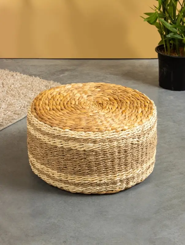 Пуфик 40х40х20 см, водный гиацинт, сиграсс