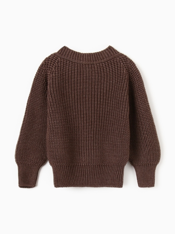 Джемпер вязаный Крошка Я, рост 92-98 см, коричневый