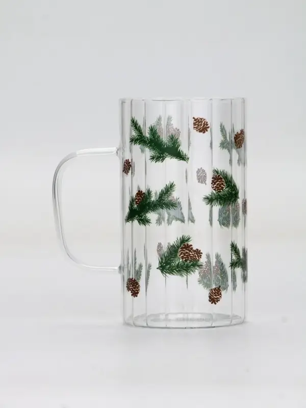 Кружка стеклянная &laquo;Шишки&raquo;, 350 мл