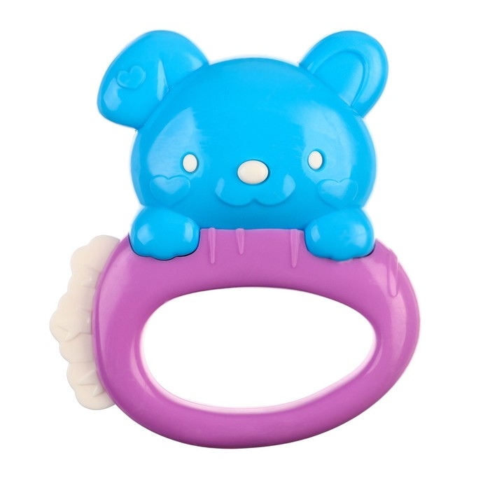 Погремушка &laquo;Собачка&raquo; с эластичными элементами, цвет МИКС, Крошка Я