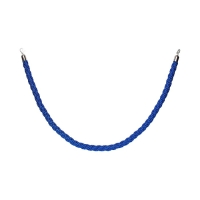 Канат плетеный оградительный 1.5м, серебрянный наконечник, синий