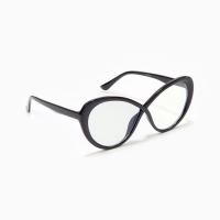 Очки женские имиджевые, прозрачные, дужка 14.2 см, ширина 14.1 см, линза 5.4&times;6.9 см, черные