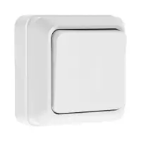 Выключатель TANGO, 10 А, 1 клавиша, 250 В, IP 20, основание розеток керамика, огнеупорный ABS-пласти