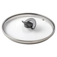 Плоская стеклянная крышка Butterfly 24 см, с паровыпуском