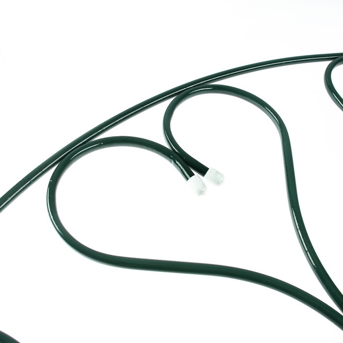 Ограждение декоративное, 69&times;410 см, 5 секций, с заглушками, металл, зелёное, &laquo;Лебедь&raquo;