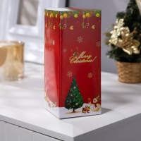 Светодиодная фигура &laquo;Ёлка золотистая&raquo; 6 &times; 17 &times; 6 см, пластик, батарейки LR44 (в комплекте), свечение тёплое белое