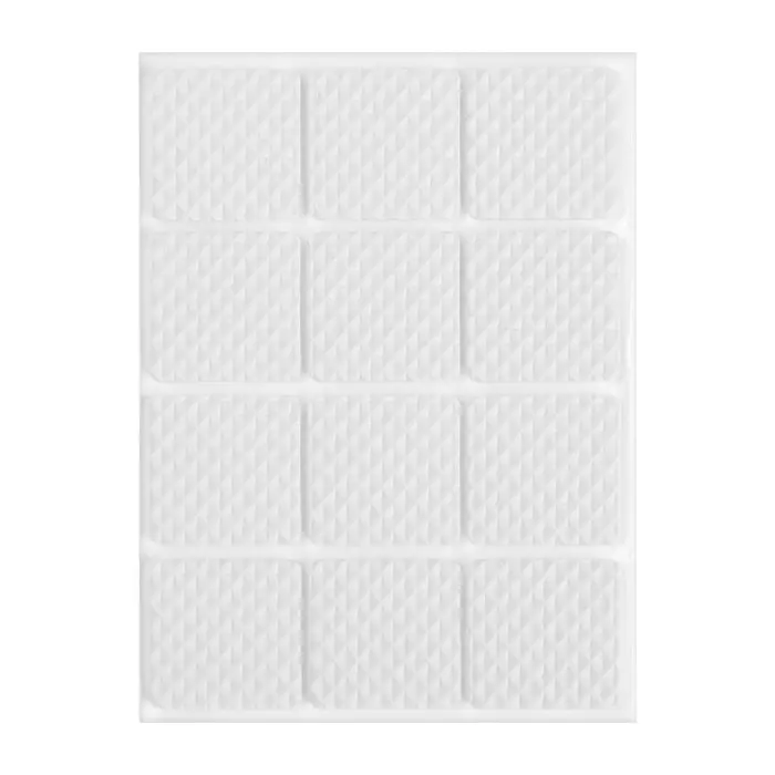 Набор накладок мебельных, полимерных, 28 шт., 2.5&times;2.5; d=2.5; 3.8&times;3.8, белый