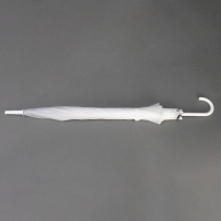 Зонт - трость полуавтоматический &laquo;Однотонный&raquo;, 8 спиц, R = 46 см, цвет белый