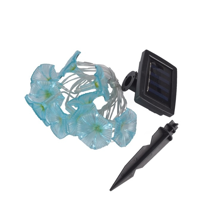 Садовая гирлянда на солнечной батарее &laquo;Вьюнок&raquo; Uniel, IP44, 1,8 м, белый