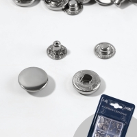 Кнопки S-образные d15мм (наб 10шт цена за наб) нерж сталь чёрный никель TR