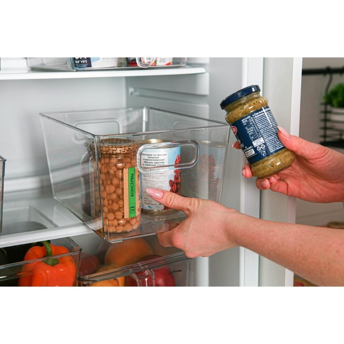Контейнер для холодильника RICCO, 26,5&times;17&times;13 см, цвет прозрачный