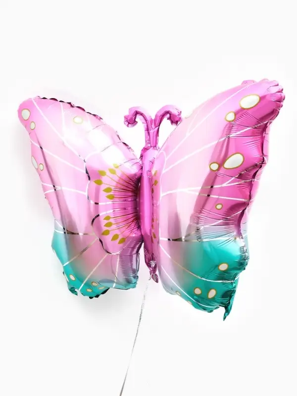 Воздушный шар фольгированный 32" &laquo;Бабочка&raquo; цвет розовый металлик
