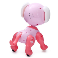 Робот собака &laquo;Питомец&raquo; WOOW TOYS, на пульте управления, интерактивный: звук, свет, танцующий, на аккумуляторе, розовый