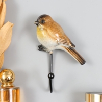 Крючок декоративный полистоун лак "Воробышек" 9,5х4х15 см
