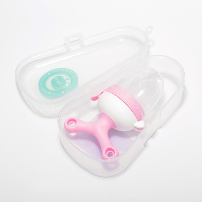 Ниблер с силиконовой сеточкой, вращающийся поршень, цвет розовый