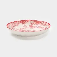 Тарелка Botanica, d=20.5 см, фарфор, белая, красная