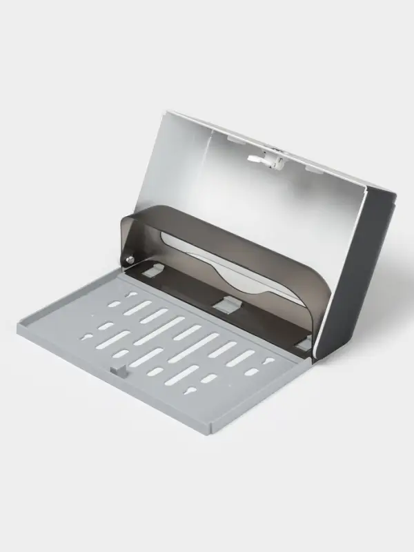 Диспенсер бумажных полотенец в листах, пластик черный