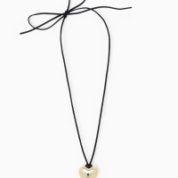 Чокер &laquo;Сердце&raquo; крупное, металлик, цвет чёрный в золоте, 60 см